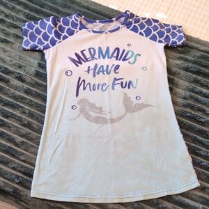 Wonder Nation Girl's Cozy Mermaid Night Gown Size S